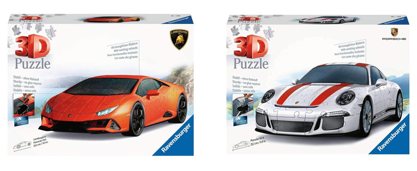puzzle 3d coche